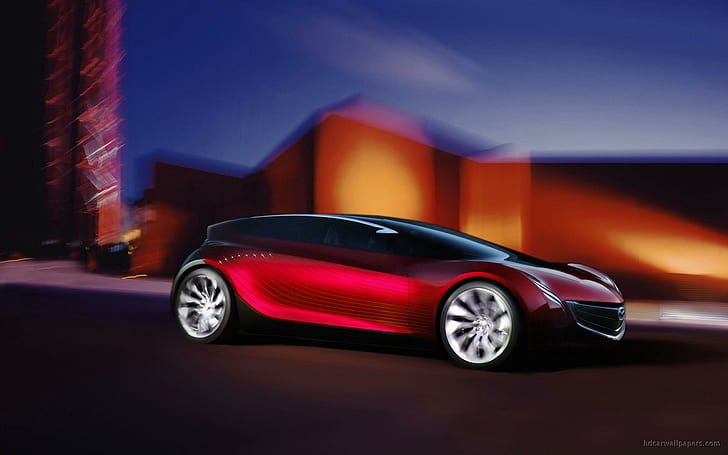 Mazda Ryuga Concept 5، red mazda sports car، concept، mazda، ryuga، cars، خلفية HD