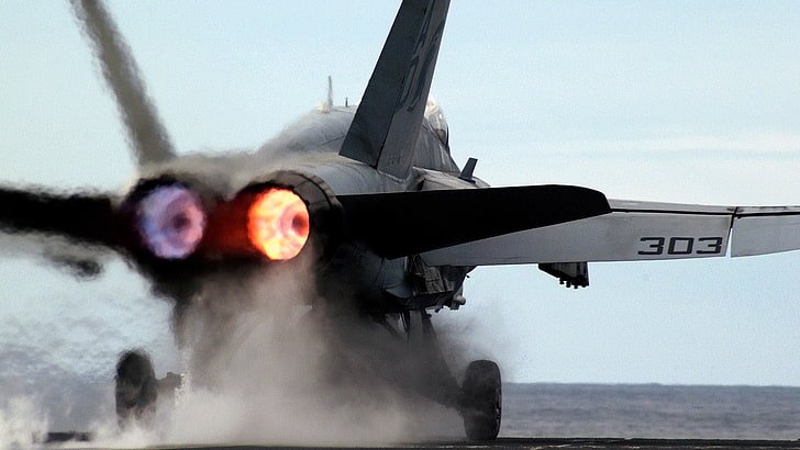militaire, avion militaire, chasseur à réaction, marine des États-Unis, porte-avions, McDonnell Douglas F / A-18 Hornet, Fond d'écran HD