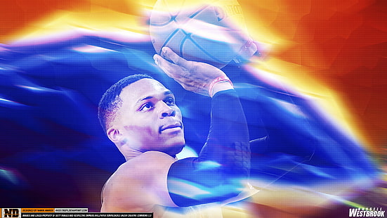 Koszykówka, Russell Westbrook, NBA, Oklahoma City Thunder, Tapety HD HD wallpaper