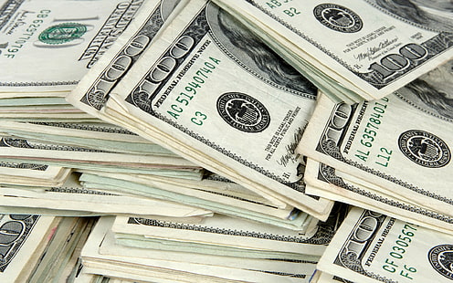 100 lot uang kertas dolar AS, hijau, uang, dolar, Wallpaper HD HD wallpaper