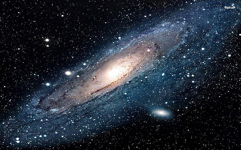 spazio, nebulosa, galassia, stelle, Messier 31, Messier 110, Sfondo HD HD wallpaper