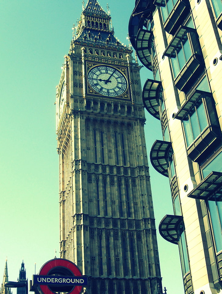 시계탑, 런던, 빅 벤, 영국, HD 배경 화면, 핸드폰 배경화면