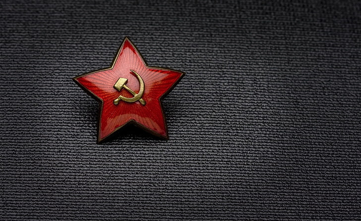 Съветска значка, аксесоар с червена звезда, реколта, съветска, значка, HD тапет