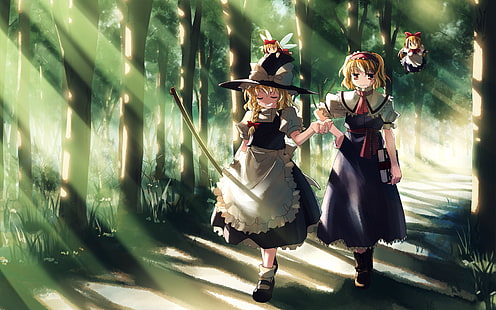 Touhou, Kirisame Marisa, Alice Margatroid, Anime Girls, Anime, HD-Hintergrundbild HD wallpaper
