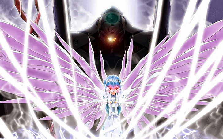 Neon Genesis Evangelion anime hala, anime, Neon Genesis Evangelion, Ayanami Rei, EVA Ünite 00, HD masaüstü duvar kağıdı