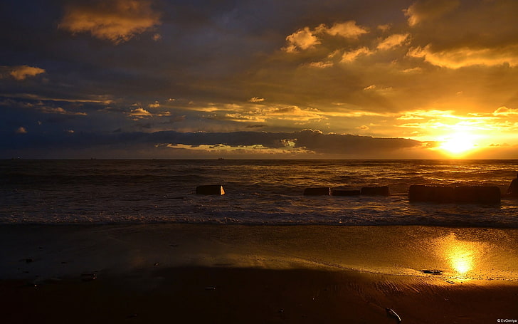 Sfondo a tema Golden Sunset-Windows 8, tramonto, Sfondo HD