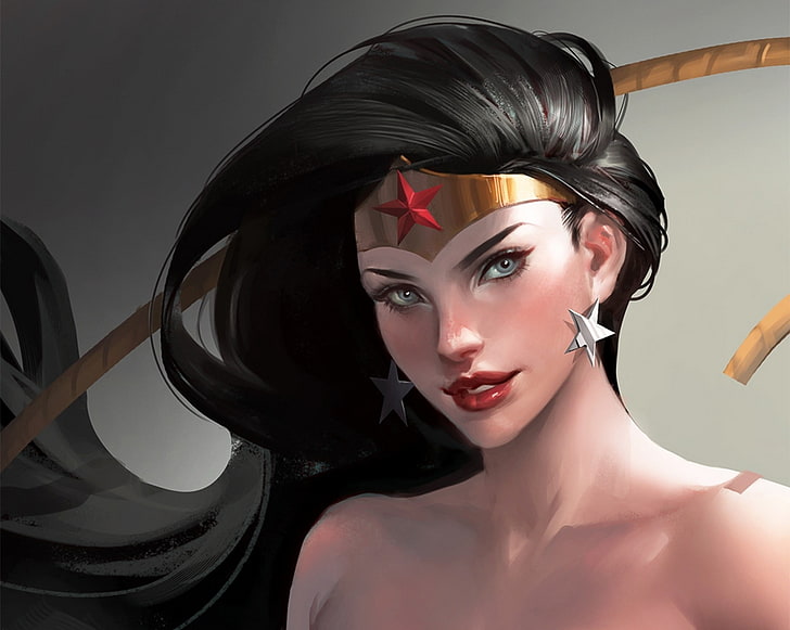 Ilustración de Wonder Woman, Wonder Woman, superheroínas, DC Comics, Fondo de pantalla HD