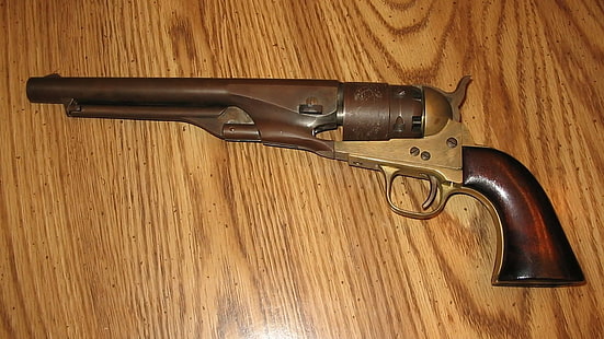 Оружие, Кольт 1851 ВМС Револьвер, HD обои HD wallpaper