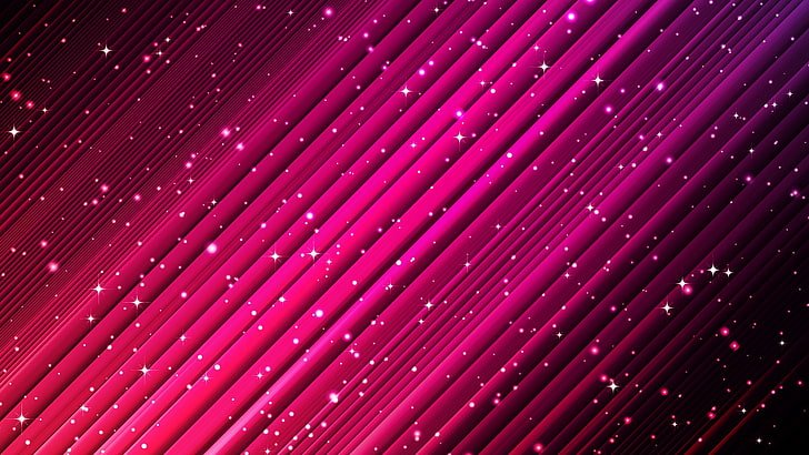 space, abstract, lines, pink, stars, HD wallpaper