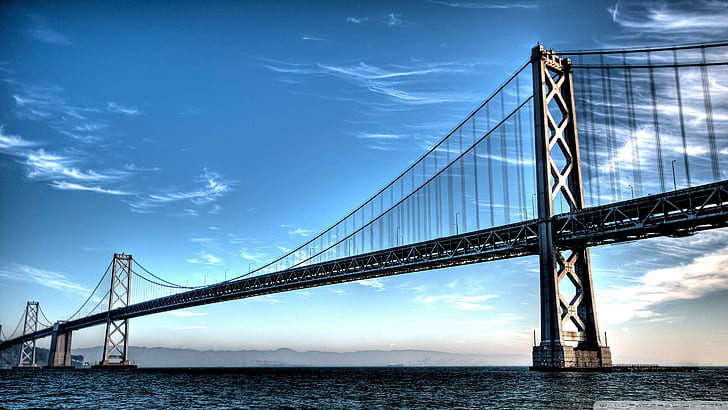 Oakland Bridge Bridge San Francisco Ocean HD, ocean, architecture, bridge, san, francisco, oakland, HD wallpaper