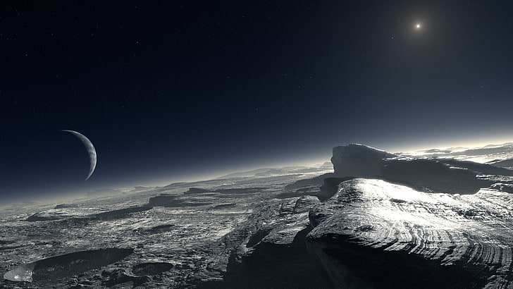 ดวงจันทร์และดวงอาทิตย์พลูโตดาวเคราะห์ดาวเคราะห์แคระวัตถุทรานส์เนปจูนข่าว, วอลล์เปเปอร์ HD