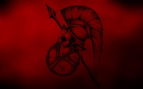 Sfondo di Spartan Helm, sfondo, lancia, scudo, l'elmo Spartan, Sfondo HD HD wallpaper