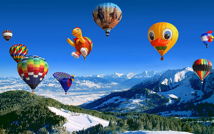 Hot Air Balloon Festival HD, caliente, aire, globo, celebraciones, festival, Fondo de pantalla HD