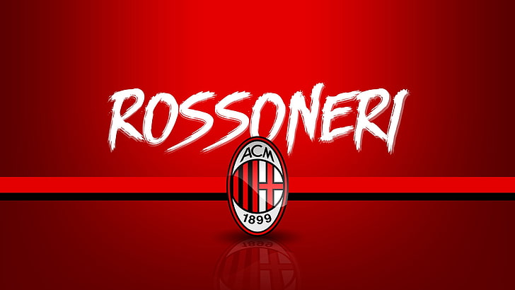tapeta, sport, logo, piłka nożna, Serie A, AC Milan, Rossoneri, Tapety HD