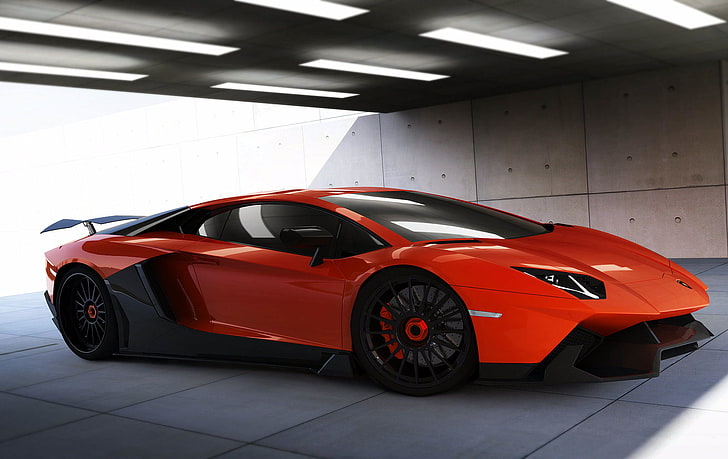 red sport car, tuning, spoiler, Lamborghini, aventador, lamborghini aventador, LE-C renm performance, HD wallpaper