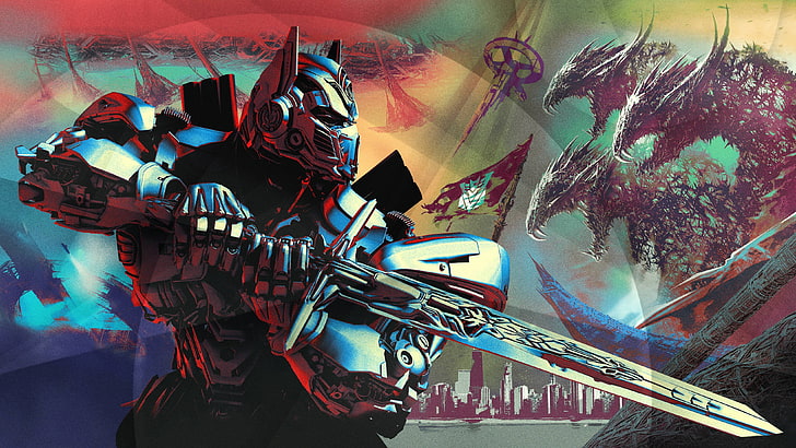 Affiche Optimus Prime Transformers, Transformers, transformers: the last knight, films, Optimus Prime, Fond d'écran HD