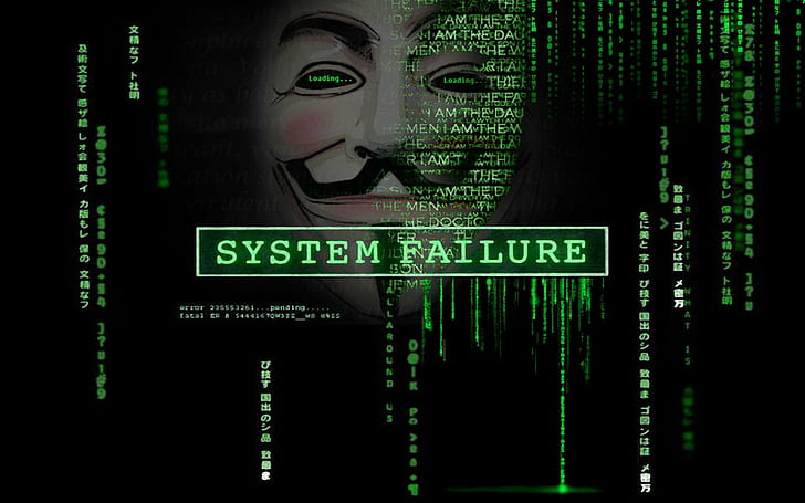 Anonymous, Code, computers, fawkes, For, Green, guy, Hacktavist, matrix, V, vendetta, HD wallpaper
