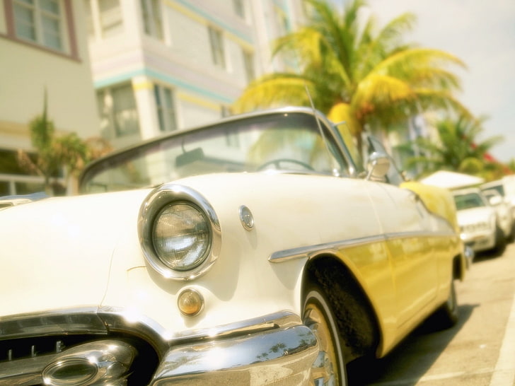 classic car, vehicle, Headlights, HD wallpaper