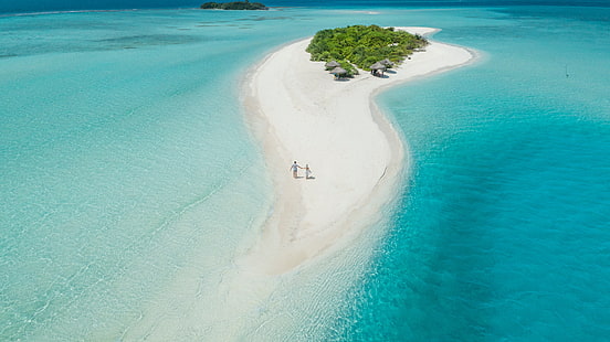 paisagem, ilha, atol alifu, maldivas, HD papel de parede HD wallpaper