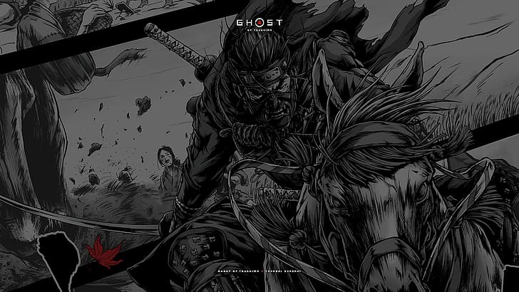 Fantôme de Tsushima, samouraï, Fond d'écran HD