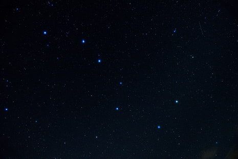 black sky, space, stars, constellation, the big dipper, HD wallpaper HD wallpaper