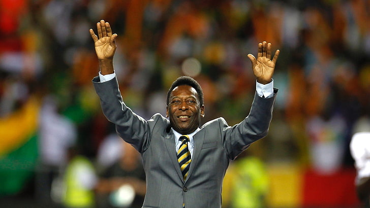 paletó cinza masculino, futebol, o rei do futebol, Pelé, HD papel de parede