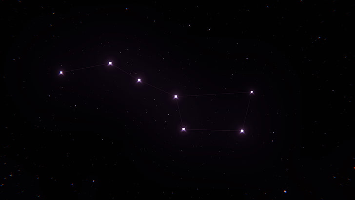 ilustração de constelação de Ursa Maior, A Ursa Maior, Constelação, Ursa Maior, HD papel de parede