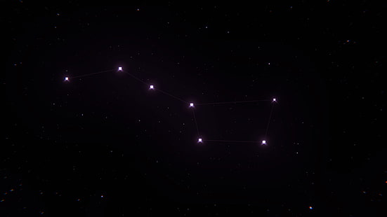 big dipper constellation illustration, The Big Dipper, Constellation, Big Dipper, HD wallpaper HD wallpaper