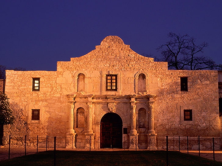 budynek, Alamo, muzeum, Teksas, stary budynek, Tapety HD