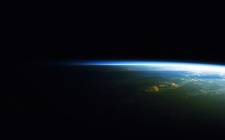 earth, at, night, space, blue, like, HD wallpaper
