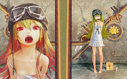 อะนิเมะ, Monogatari Series, Oshino Shinobu, แวมไพร์, สาวอะนิเมะ, วอลล์เปเปอร์ HD HD wallpaper