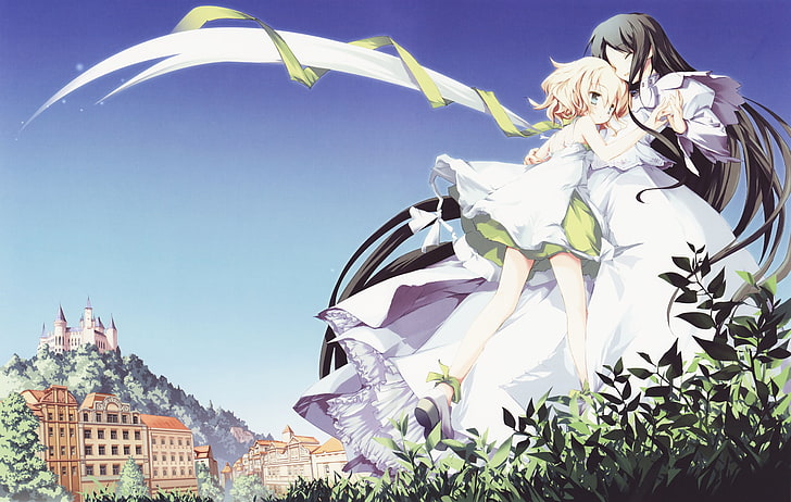 Anime Girls, Castle, Katahane, Bildroman, Anime, HD-Hintergrundbild