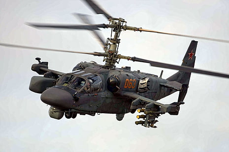 軍用ヘリコプター、カモフKa-52ワニ、 HDデスクトップの壁紙 HD wallpaper