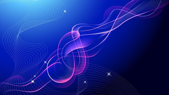 azul, roxo, violeta, luz, azul elétrico, linha, design gráfico, gráficos, efeitos especiais, arte fractal, HD papel de parede HD wallpaper