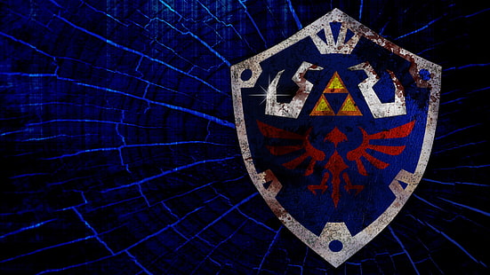 Sfondo di The Legend of Zelda Wingcrest, The Legend of Zelda, stemma di Hylian, videogiochi, Hylian Shield, Sfondo HD HD wallpaper