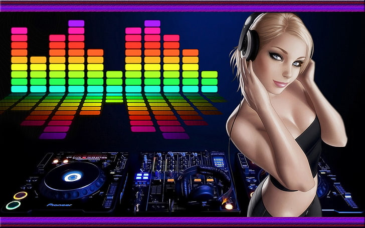 blonde weibliche 3D Charakter Tapete, DJ, HD-Hintergrundbild