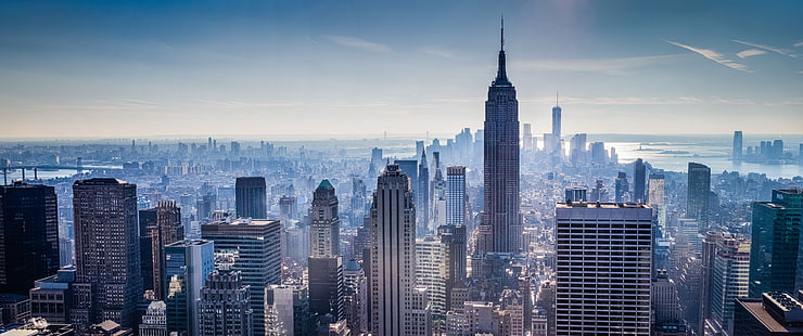 مبنى إمباير ستيت ، نيويورك ، مدينة نيويورك ، مبنى ، سيتي سكيب، خلفية HD HD wallpaper