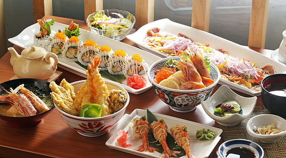 Essen, Meeresfrüchte, Sushi, Stillleben, HD-Hintergrundbild HD wallpaper