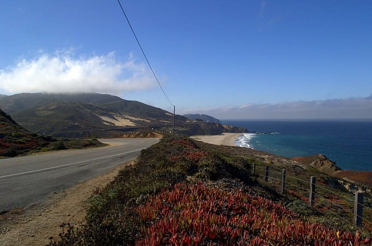 Pacific Coast Highway, nature, cloud, ocean, pacific coast highway, nature and landscapes, HD wallpaper