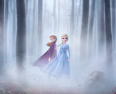 Filme, Frozen 2, Anna (Frozen), Elsa (Frozen), HD papel de parede HD wallpaper