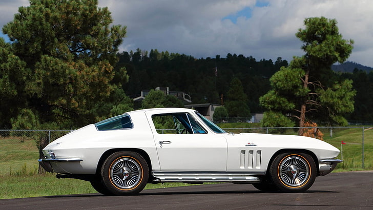(c2), 1966, chevrolet, corvette, coupe, white, HD wallpaper