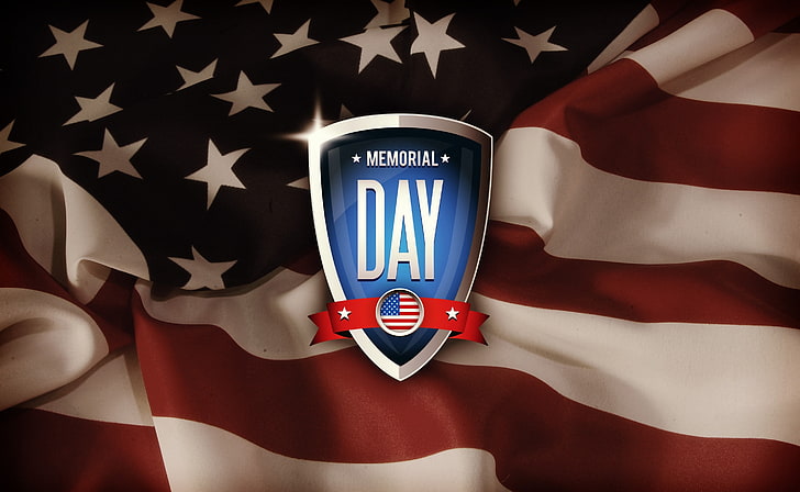 يوم الذكرى ، شعار يوم الذكرى ، الجيش ، عطلة ، الولايات المتحدة، خلفية HD