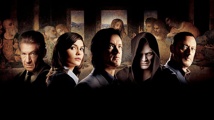 Movie, The Da Vinci Code, Audrey Tautou, Ian McKellen, Jean Reno, Paul Bettany, Tom Hanks, HD wallpaper