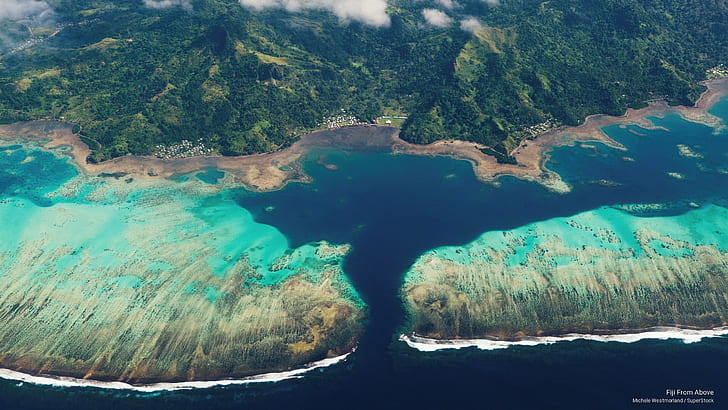 Ilhas Fiji de cima, Ilhas, HD papel de parede
