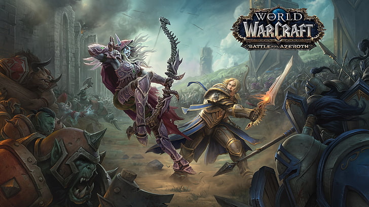 World of WarCraft digitales Hintergrundbild, World of Warcraft: Schlacht um Azeroth, Videospiele, World of Warcraft, HD-Hintergrundbild