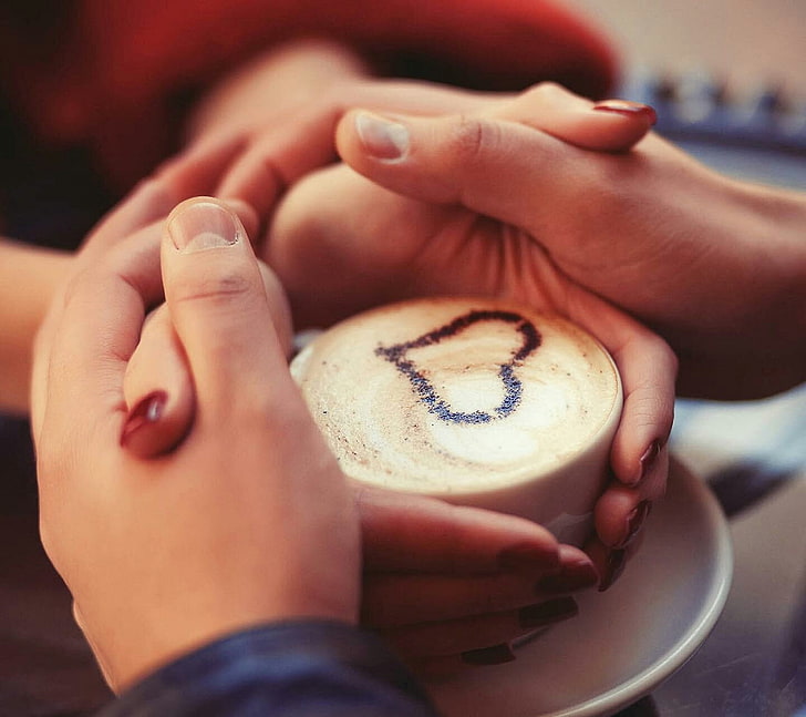 xícara de café expresso, café, bebida, amor, HD papel de parede