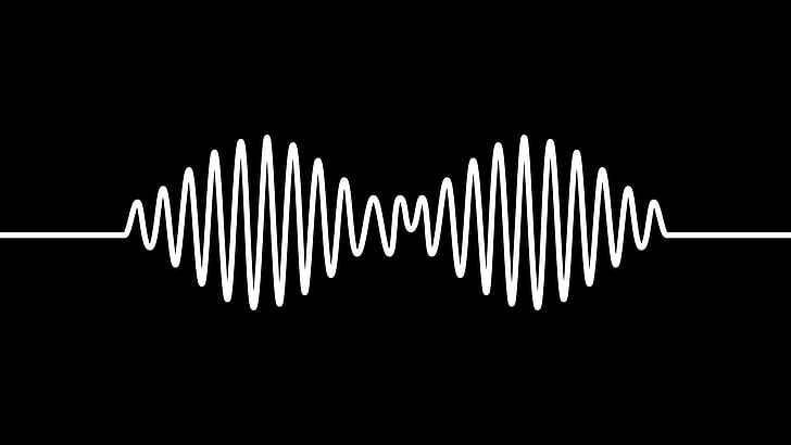 sfondo della frequenza cardiaca, Arctic Monkeys, linee, onde sonore, minimalismo, Sfondo HD