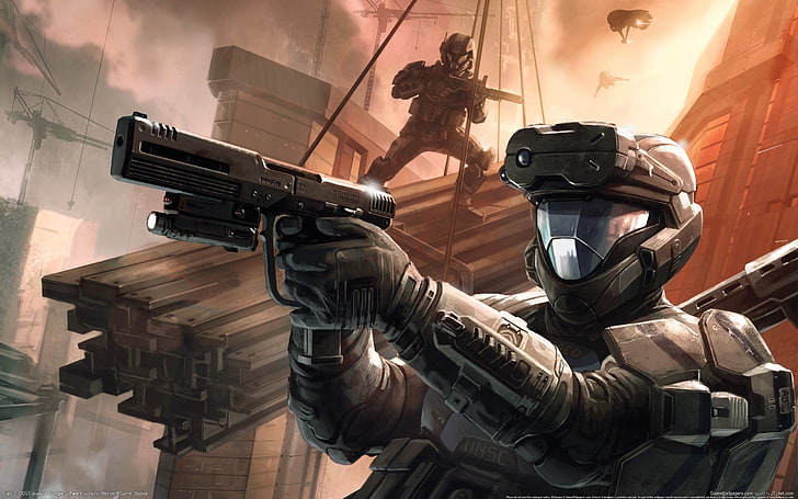 Halo 캐릭터 포스터, Halo, ODST, 비디오 게임, Halo 3 : ODST, HD 배경 화면