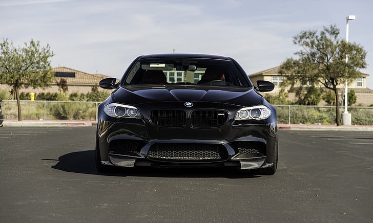 BMW, Front, Black, F10, LED, HD wallpaper