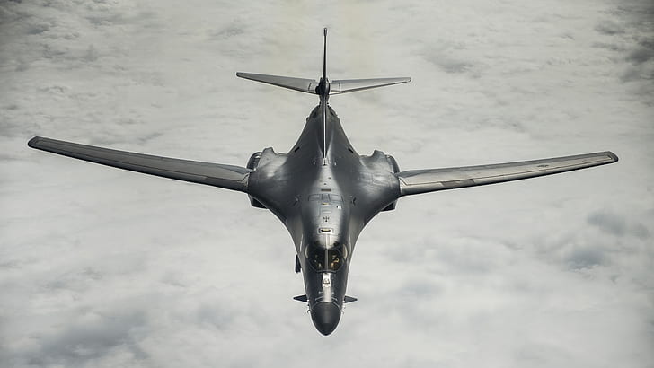 UNITED STATES AIR FORCE, bombowiec strategiczny, Rockwell B-1 Lancer, ze zmiennym skrzydłem przesuwnym, naddźwiękowy, Tapety HD